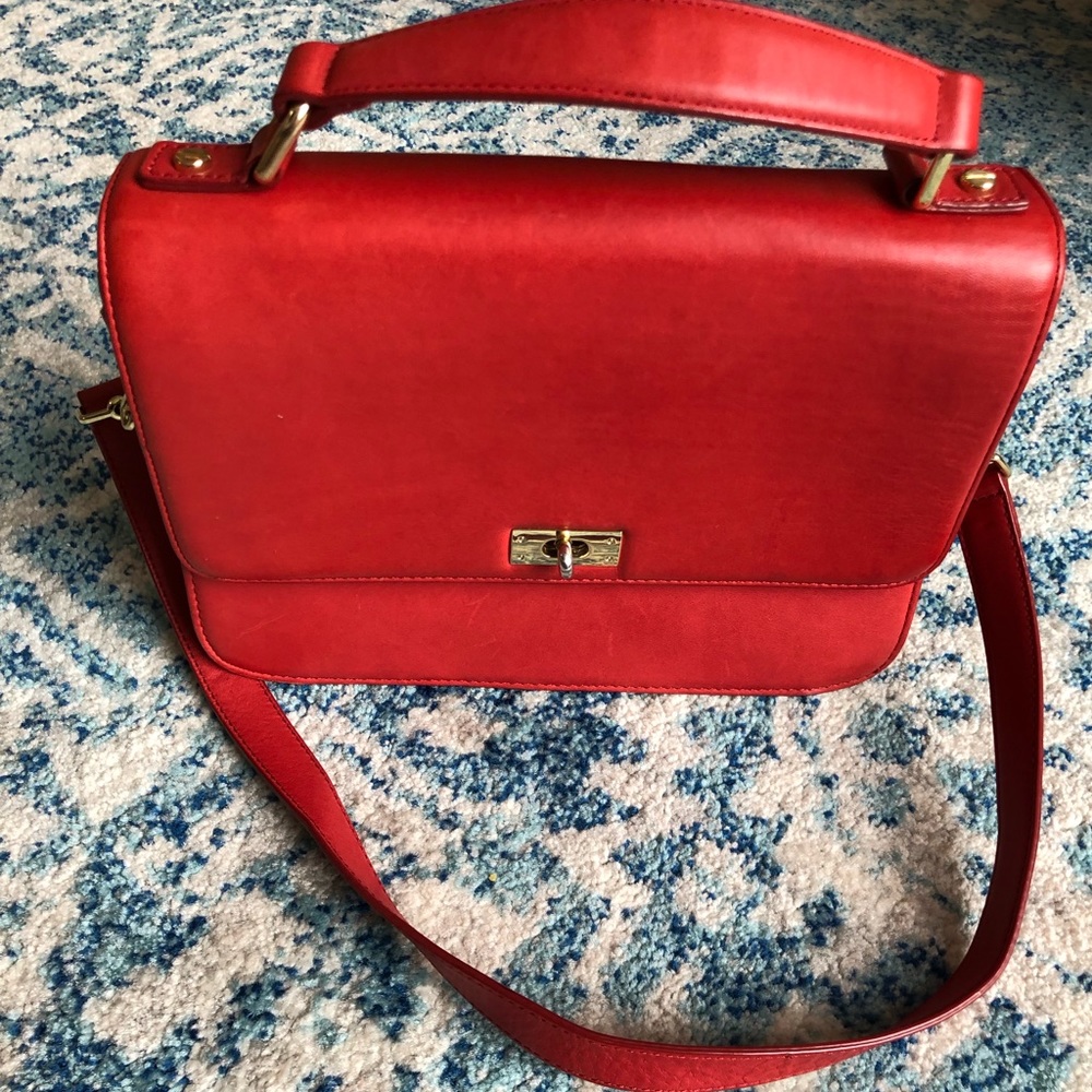 J Crew Edie Bag - Red Leather